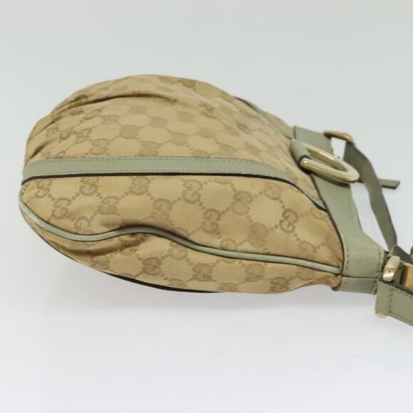 GUCCI GG Canvas Shoulder Bag Beige Gold - Picture 4 of 16